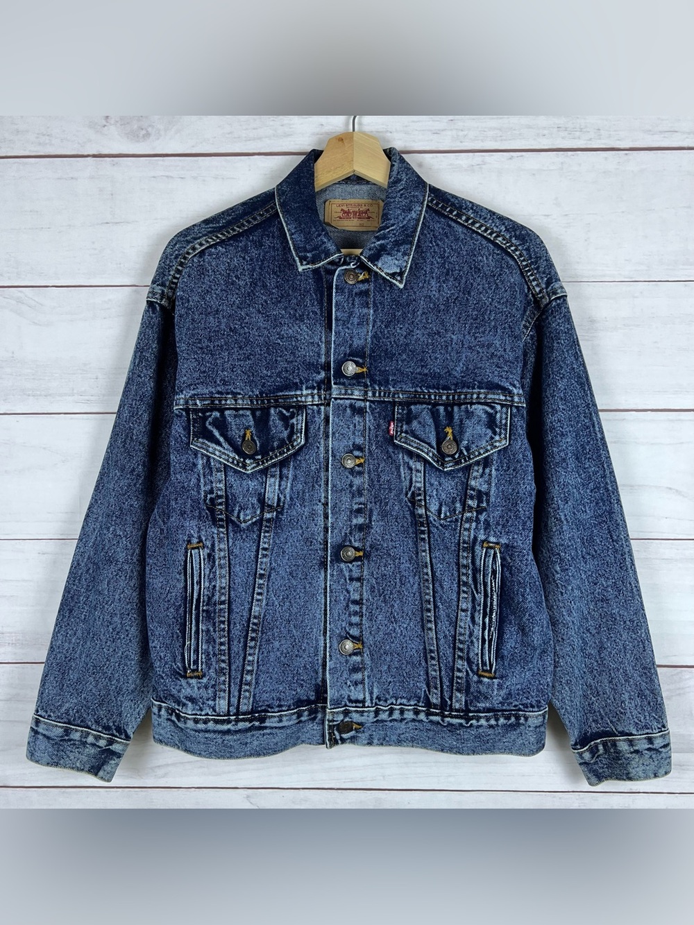 Vintage Levi’s Jacket 70507-0227 Sz Small Denim Trucker USA Acid Wash Mens